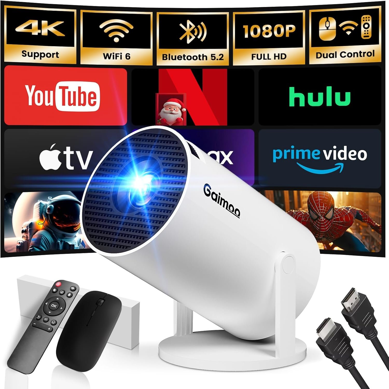 Proyector Portátil Soporte 4K